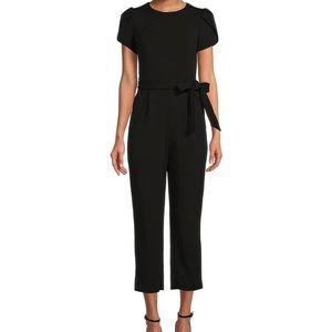 CALVIN KLEIN Black Tulip Sleeve Women’s Jumpsuit, Size 2